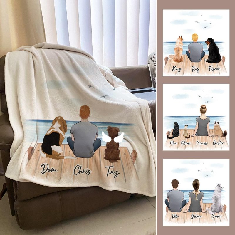 the dock personalized pet and owner blanket alpha paw 2