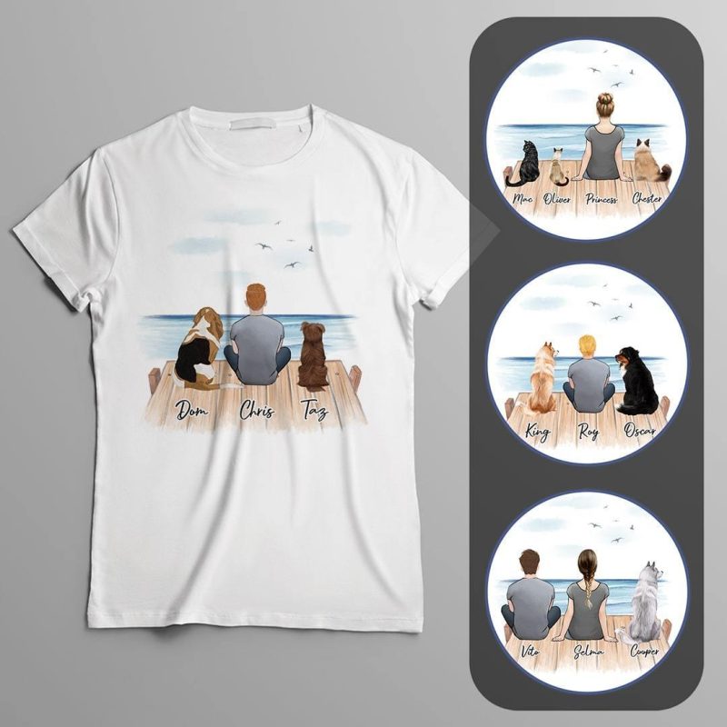 the dock personalized pet and owner t shirt alpha paw