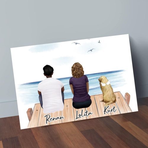 the dock personalized pet and owner wrapped canvas alpha paw 2