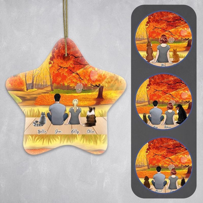 the fall star ornament personalized pet and owner alpha paw