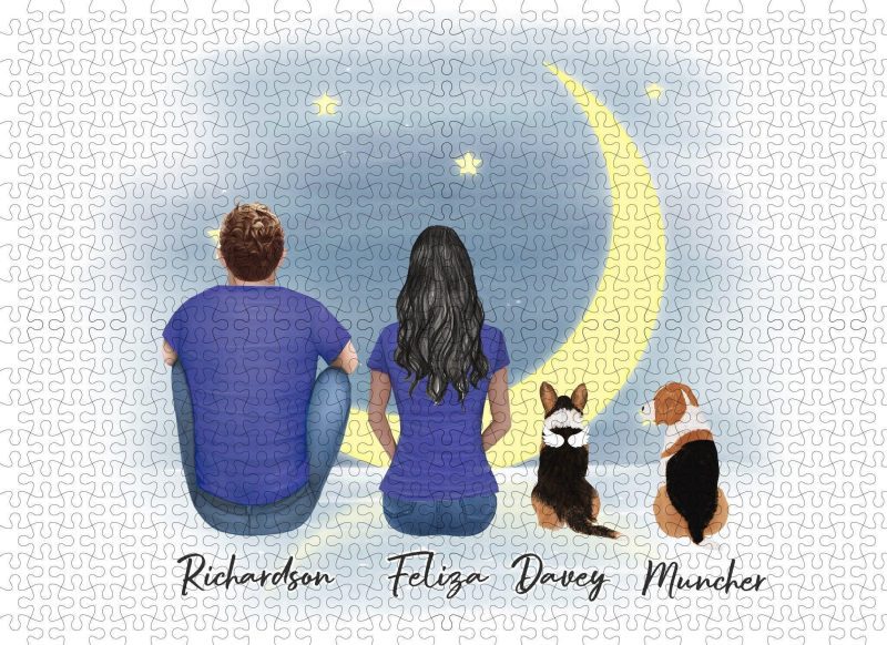 the moon personalized pet and owner puzzle alpha paw