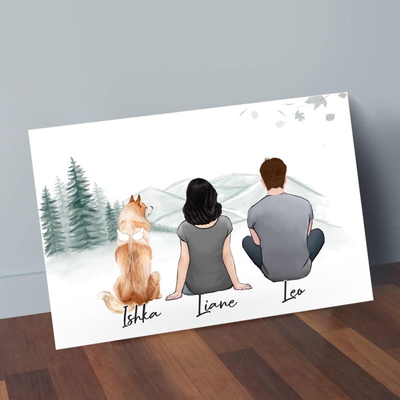 white mountains personalized pet and owner wrapped canvas alpha paw 2